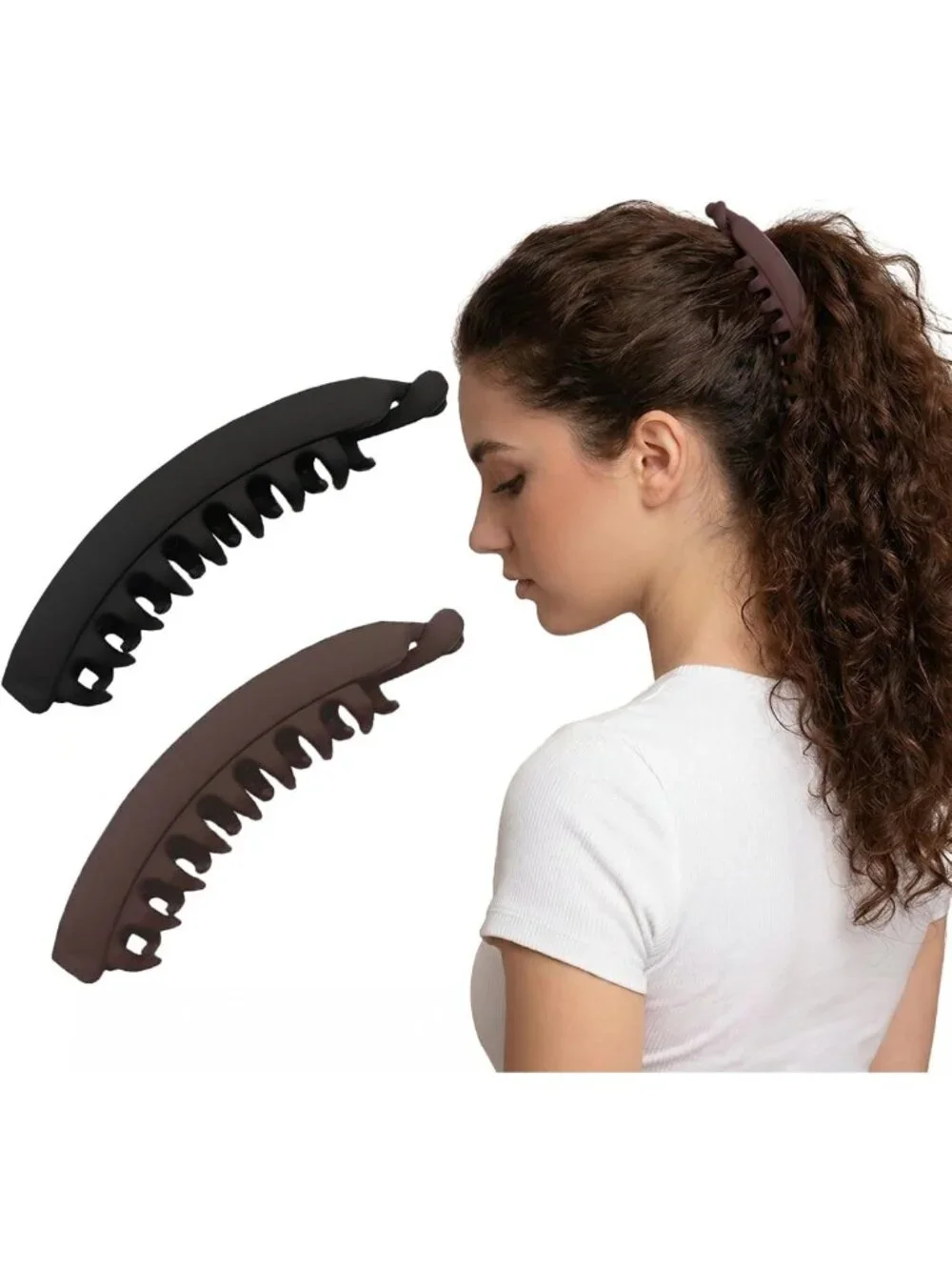 Retro Banana Clip for Effortless French Styling - Perfect for 3-4.5